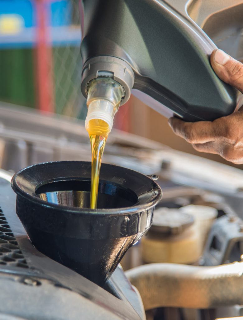 Engine oil being poured into a vehicle - All Makes and Models Car Servicing in Westcliff on Sea